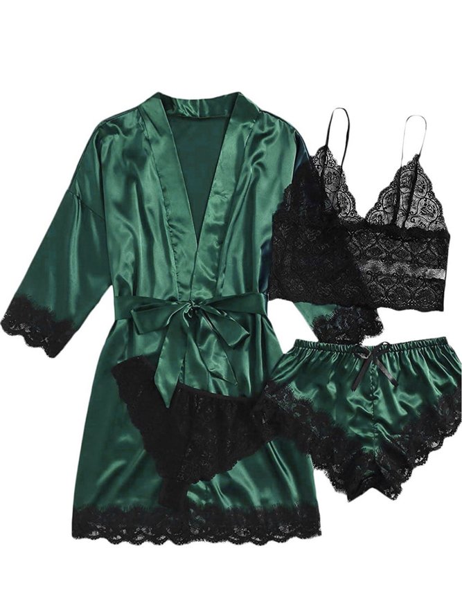 Valentine's Day Sexy Lace Pajamas Set of Four