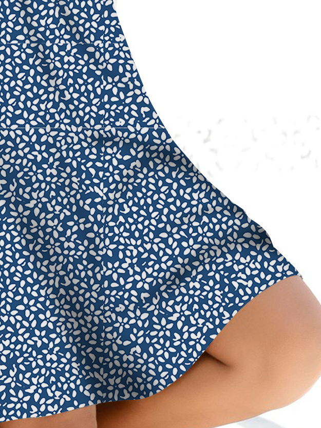Floral Knitted Loose Vacation Dress