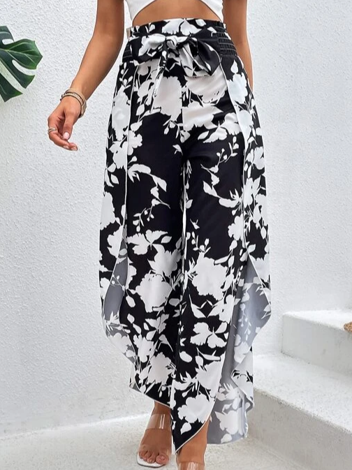 Loose Vacation Floral Pants