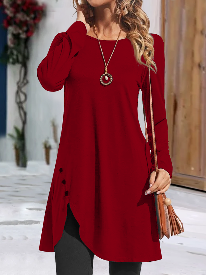 Loose Crew Neck Casual Top