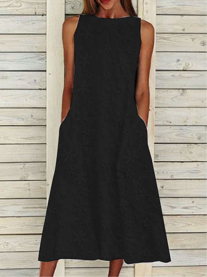 Linen Plain Cotton And Linen Dress