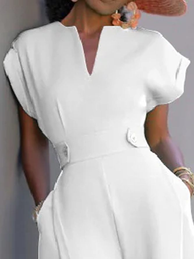 Notched Knitted Urban Jumpsuit
