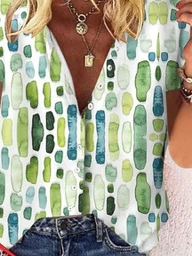 Loose Geometric Casual Blouse