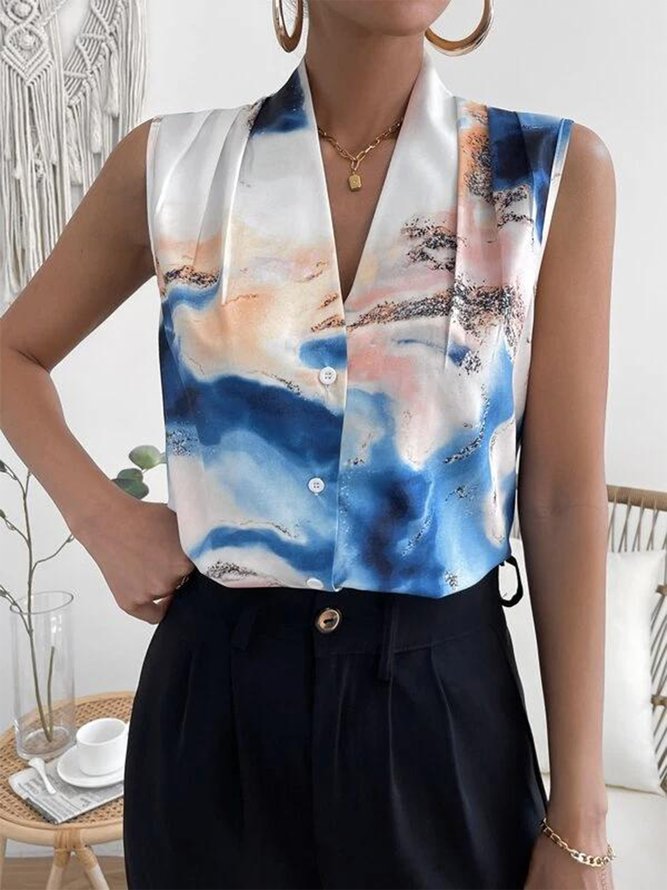 Regular Fit Simple Ombre Blouse