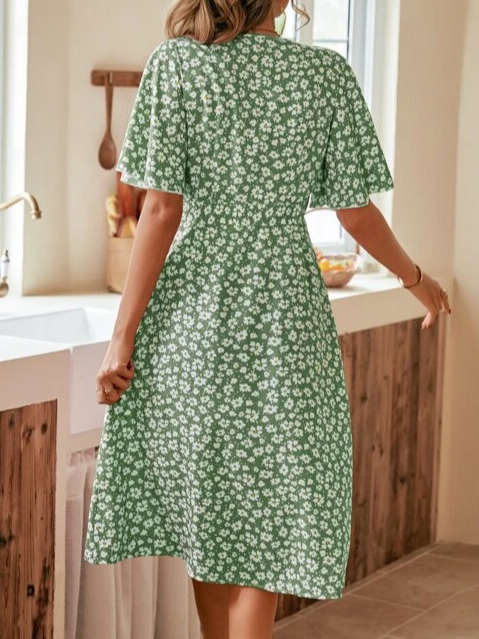 Floral Loose Vacation Dress