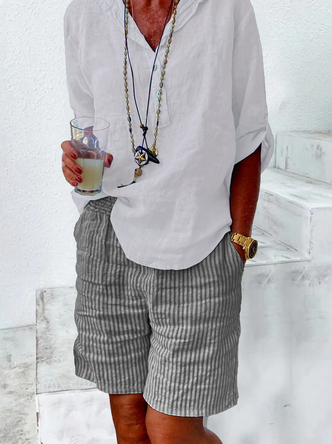 Polyester Classical Geometry Shorts