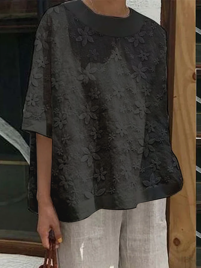 Lace Casual Loose Comfort Top