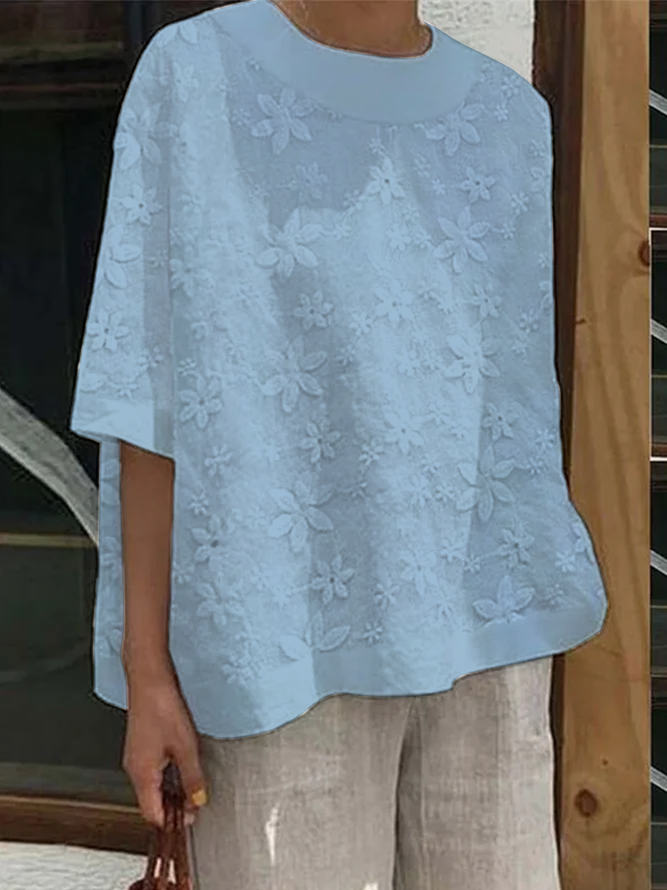 Lace Casual Loose Comfort Top