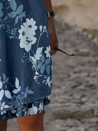 Women's summer floral printed short-sleeved dress
