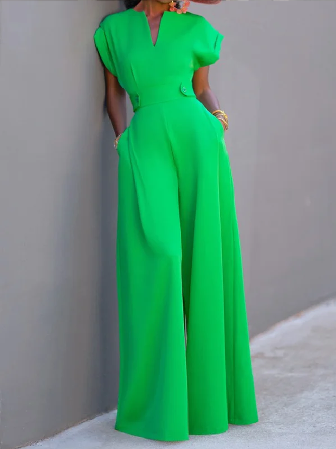 Notched Knitted Urban Jumpsuit