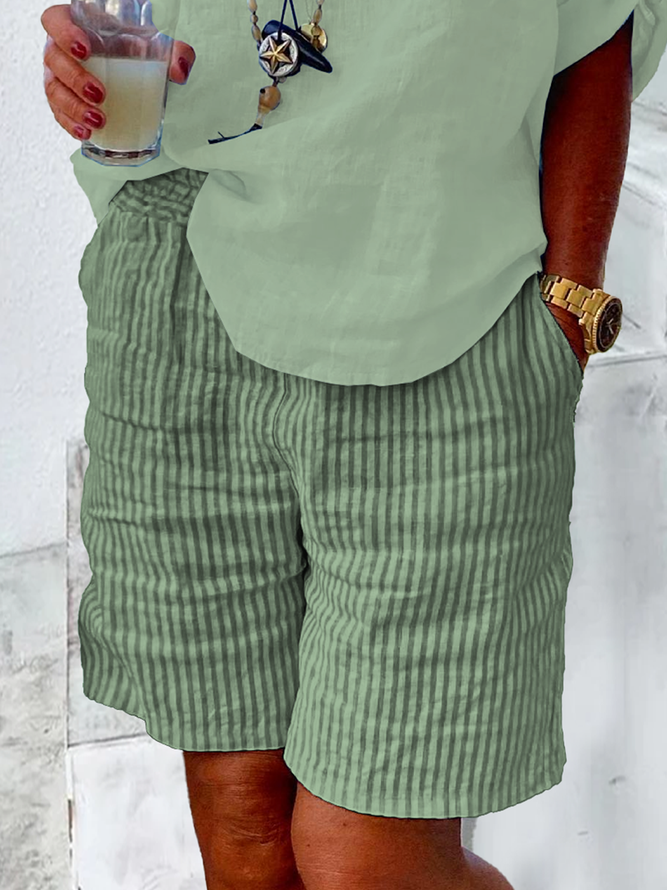 Polyester Classical Geometry Shorts