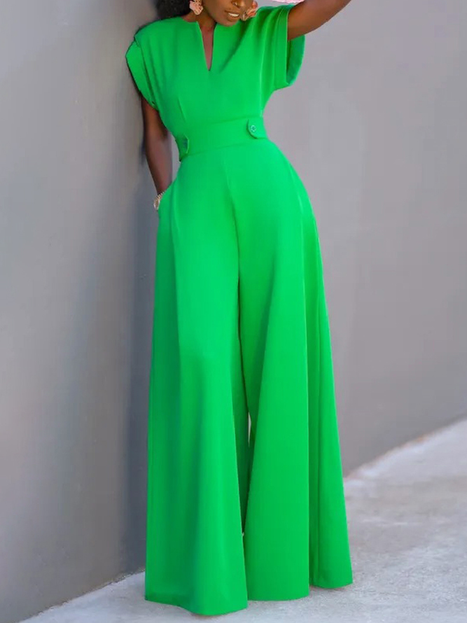 Notched Knitted Urban Jumpsuit
