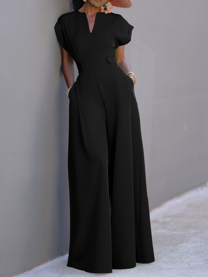 Notched Knitted Urban Jumpsuit