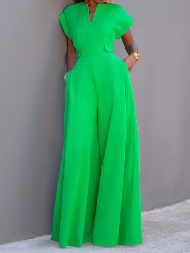 Notched Knitted Urban Jumpsuit