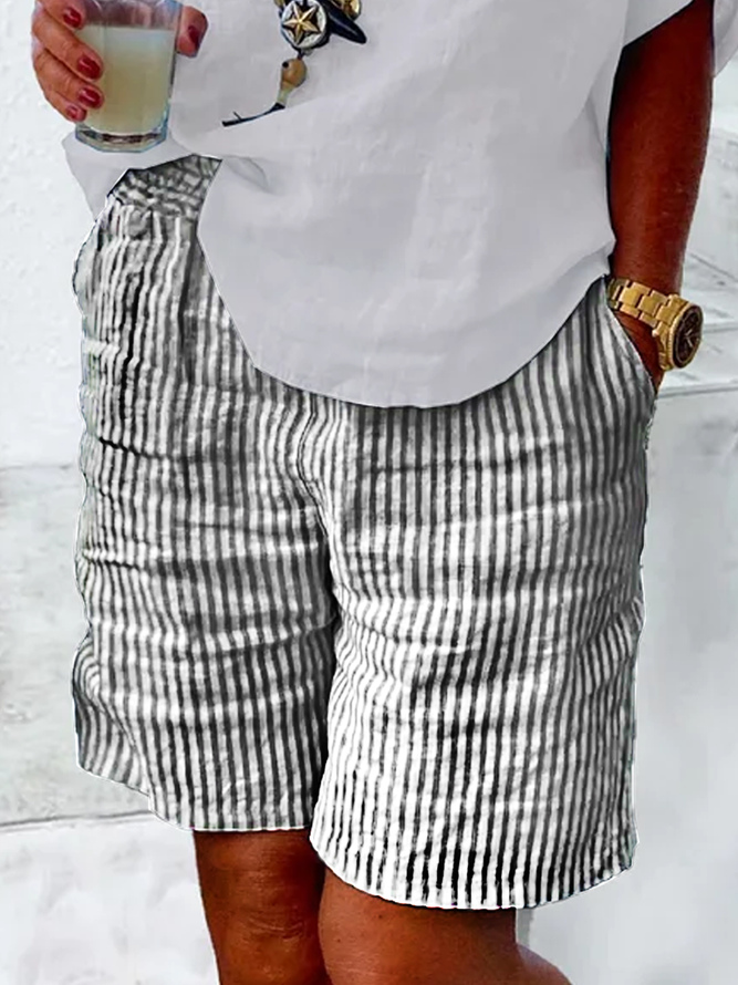 Polyester Classical Geometry Shorts