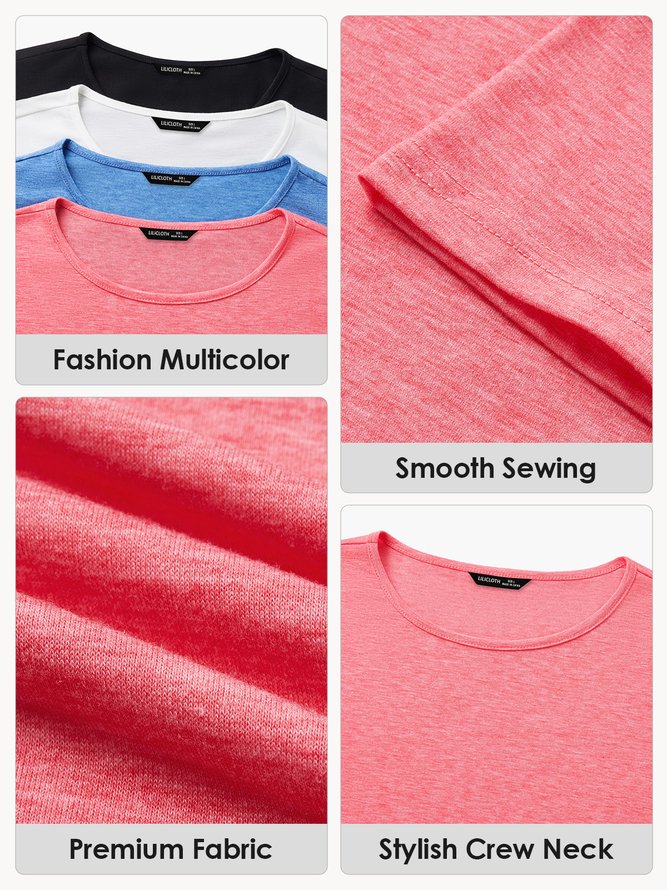 Women's Funny Old Friend Smile A Lot More Graphic Printing Text Letters Crew Neck Cotton-Blend Casual T-Shirt
