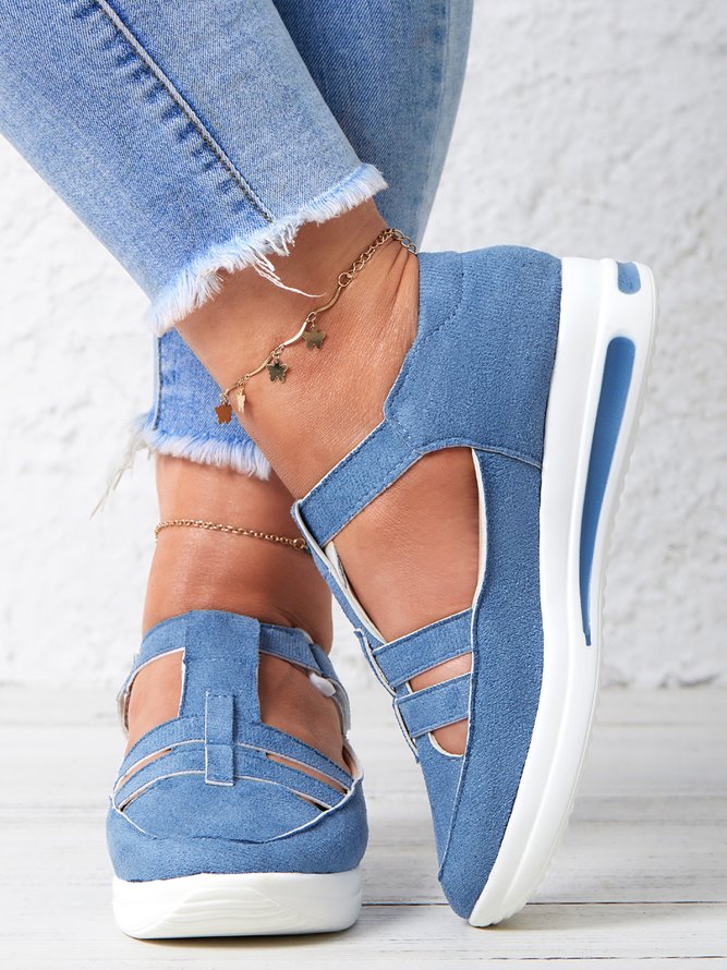 Hollow out Braided Hook and Loop Sports Sandals