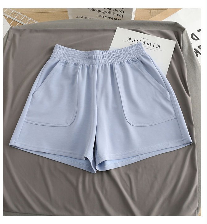 Casual Pockets Plain Shorts