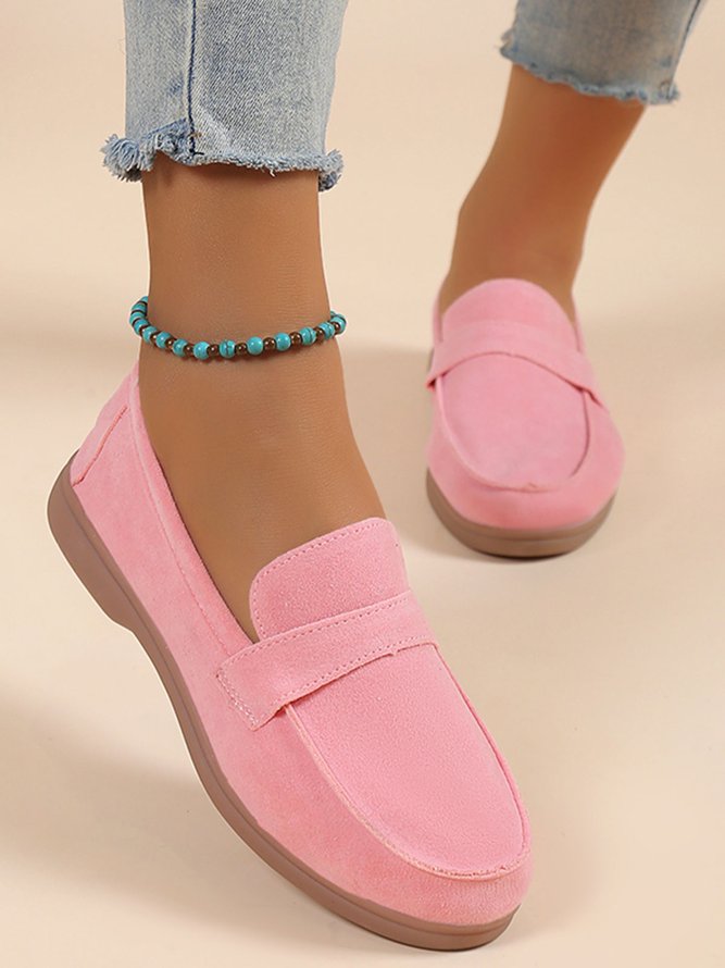 Casual Minimalist Slip On Loafers