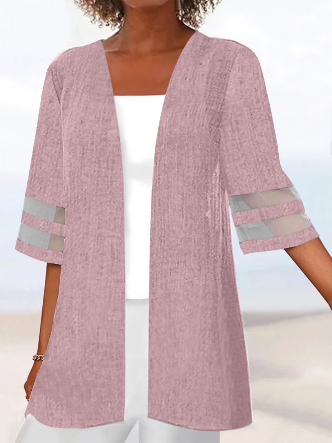 Casual Wrap Plain Loose Kimono