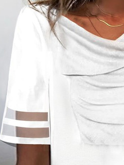 Knitted Casual Plain Loose Shirt