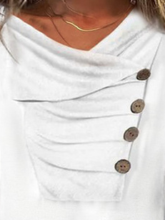 Knitted Casual Plain Loose Shirt