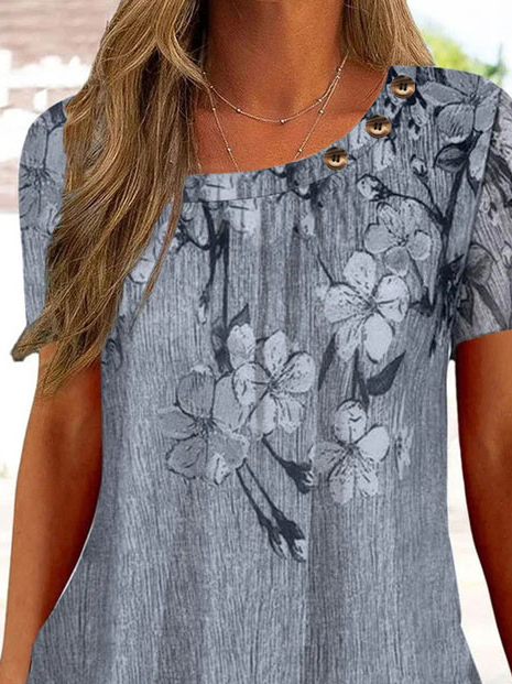 Womens Casual Crew Neck Shirt