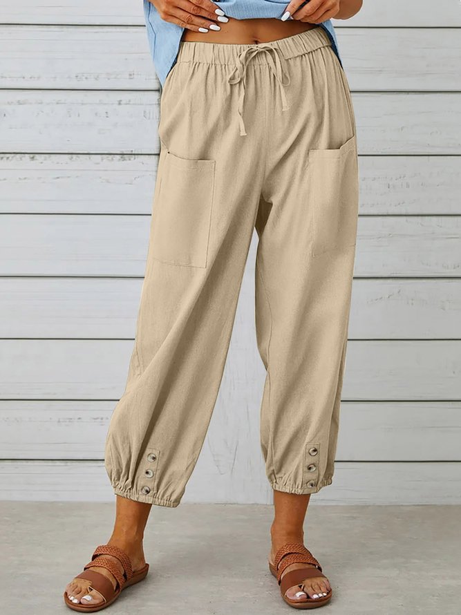 Women's Breathable Loose Comfortable Elastic Waist  Pants
