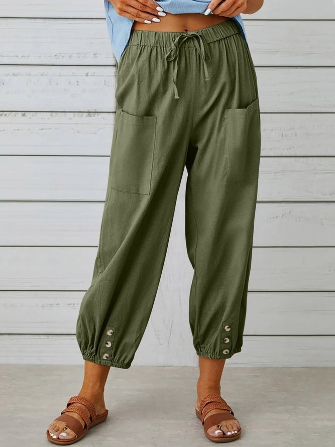 Women's Breathable Loose Comfortable Elastic Waist  Pants