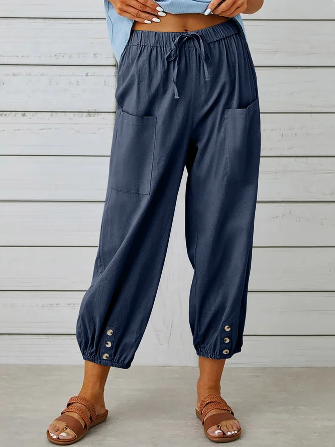 Women's Breathable Loose Comfortable Elastic Waist  Pants