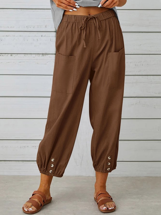 Women's Breathable Loose Comfortable Elastic Waist  Pants