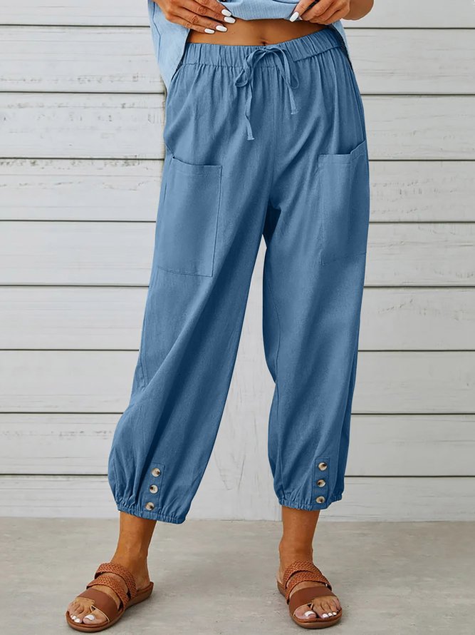 Women's Breathable Loose Comfortable Elastic Waist  Pants