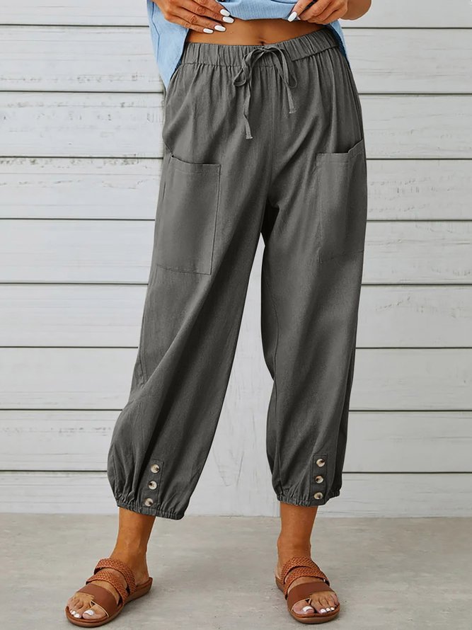 Women's Breathable Loose Comfortable Elastic Waist  Pants