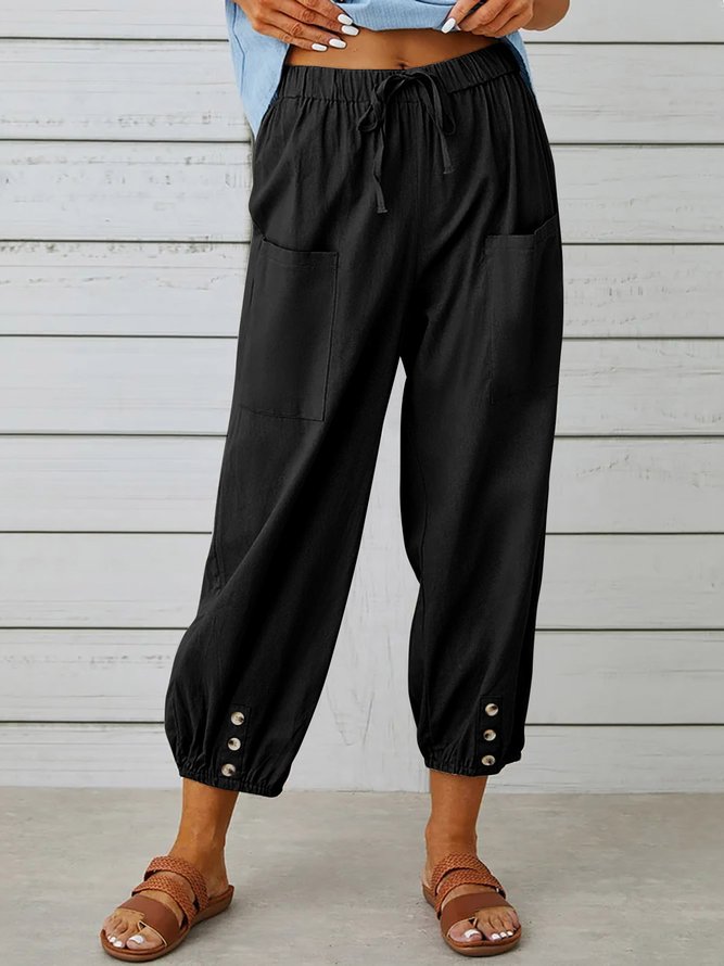 Women's Breathable Loose Comfortable Elastic Waist  Pants