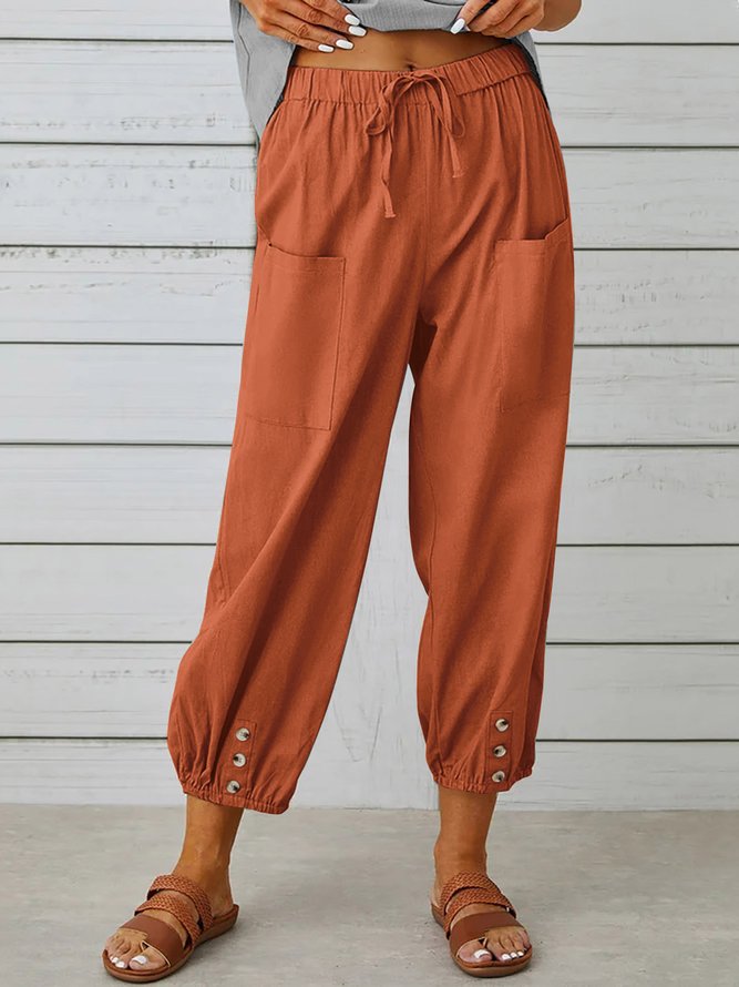 Women's Breathable Loose Comfortable Elastic Waist  Pants