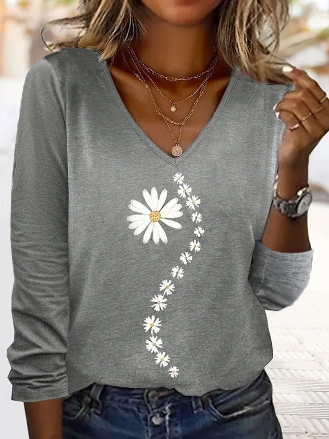 Plus Size Loose Casual Jersey T-Shirt