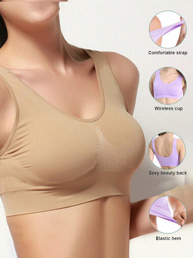 Breathable Comfort High Elasticity Seamless Tank Style Sports  Bra & Bralette