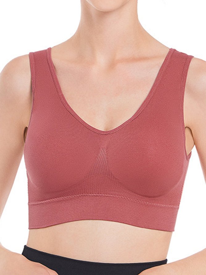 Breathable Comfort High Elasticity Seamless Tank Style Sports  Bra & Bralette