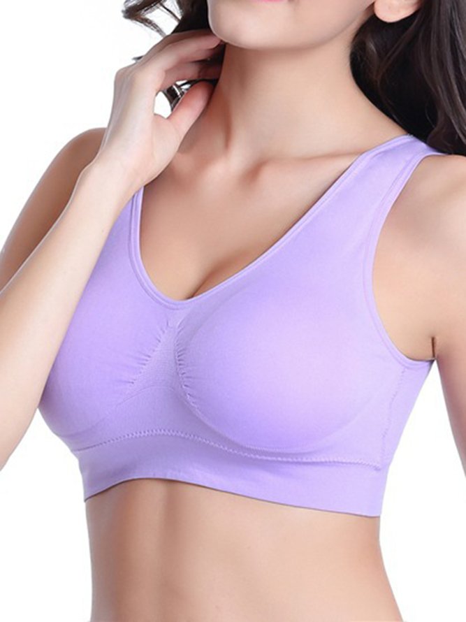 Breathable Comfort High Elasticity Seamless Tank Style Sports  Bra & Bralette