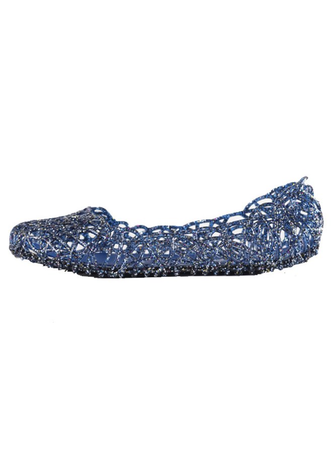 Casual Hollow Out Waterproof Flat Shallow Shoes