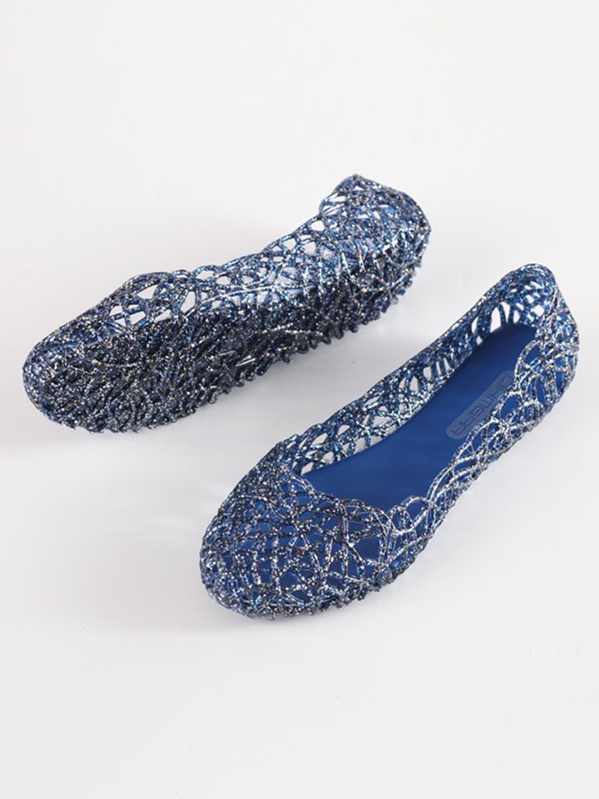 Casual Hollow Out Waterproof Flat Shallow Shoes