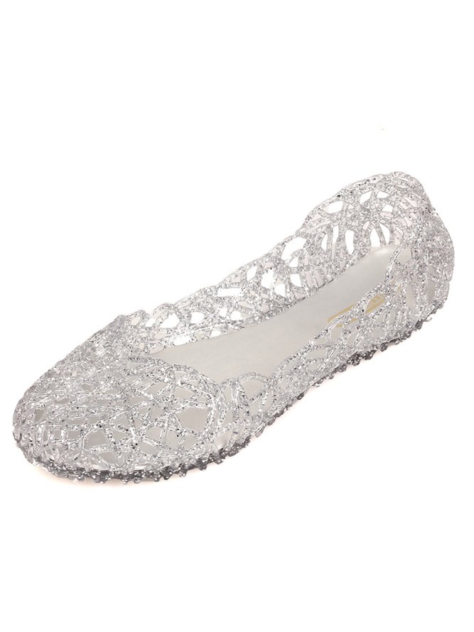 Casual Hollow Out Waterproof Flat Shallow Shoes