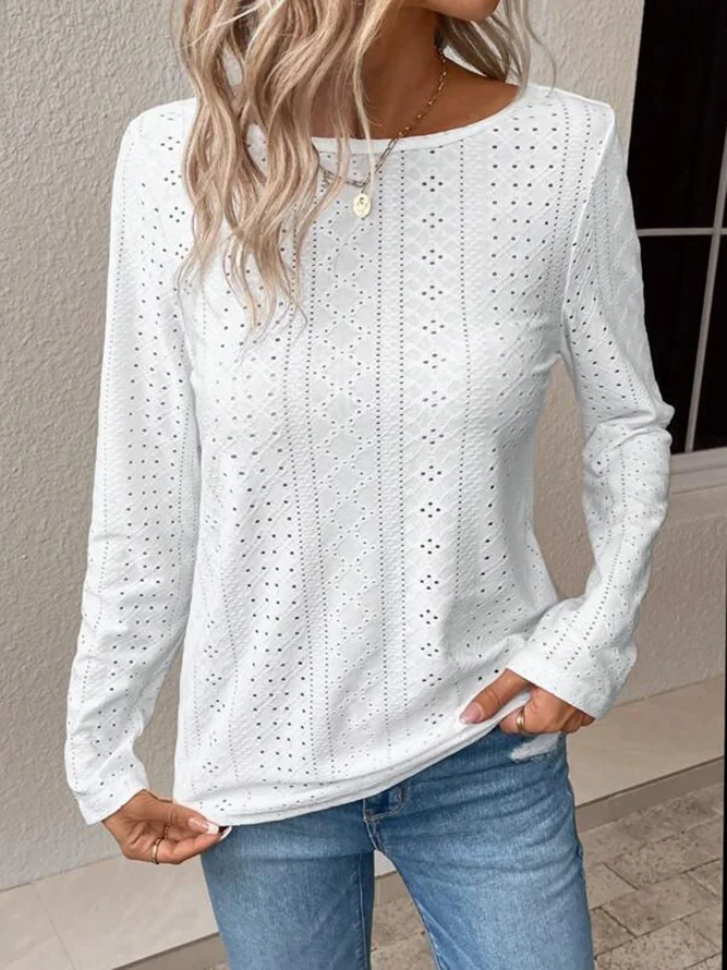 Plain Loose Casual Long Sleeve Shirt