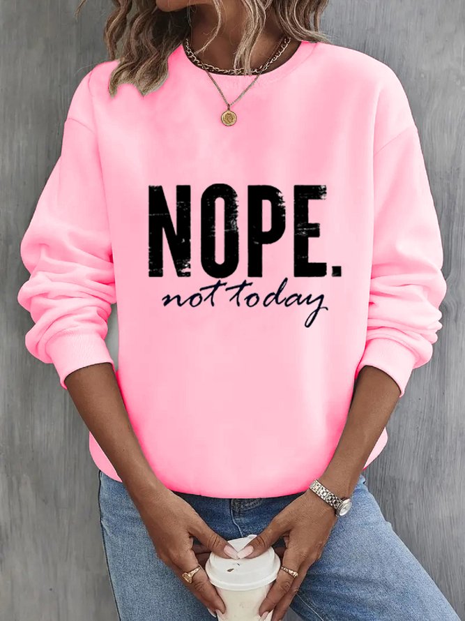 Text Letters Loose Sweatshirt