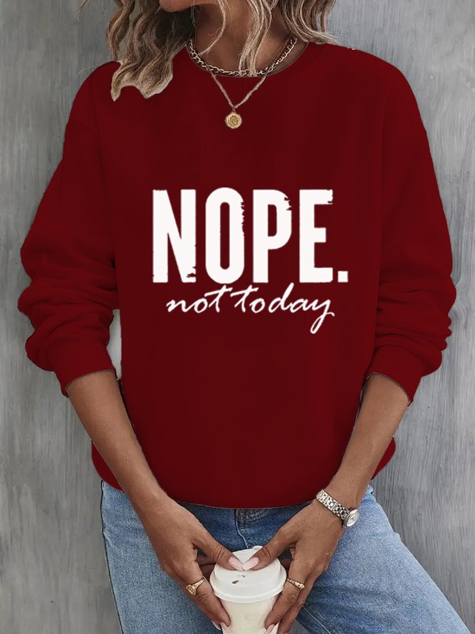 Text Letters Loose Sweatshirt