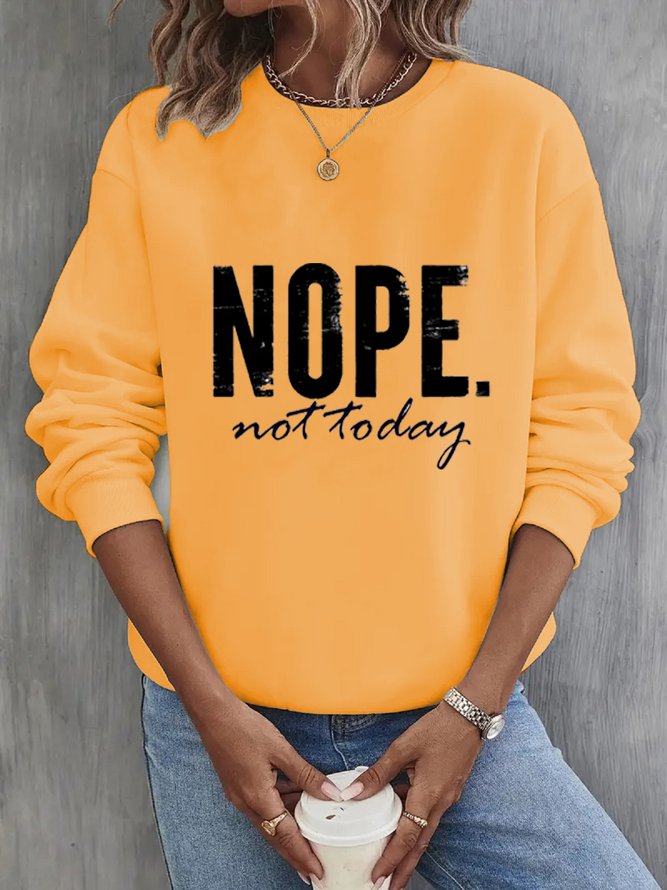Text Letters Loose Sweatshirt