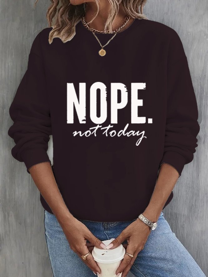 Text Letters Loose Sweatshirt