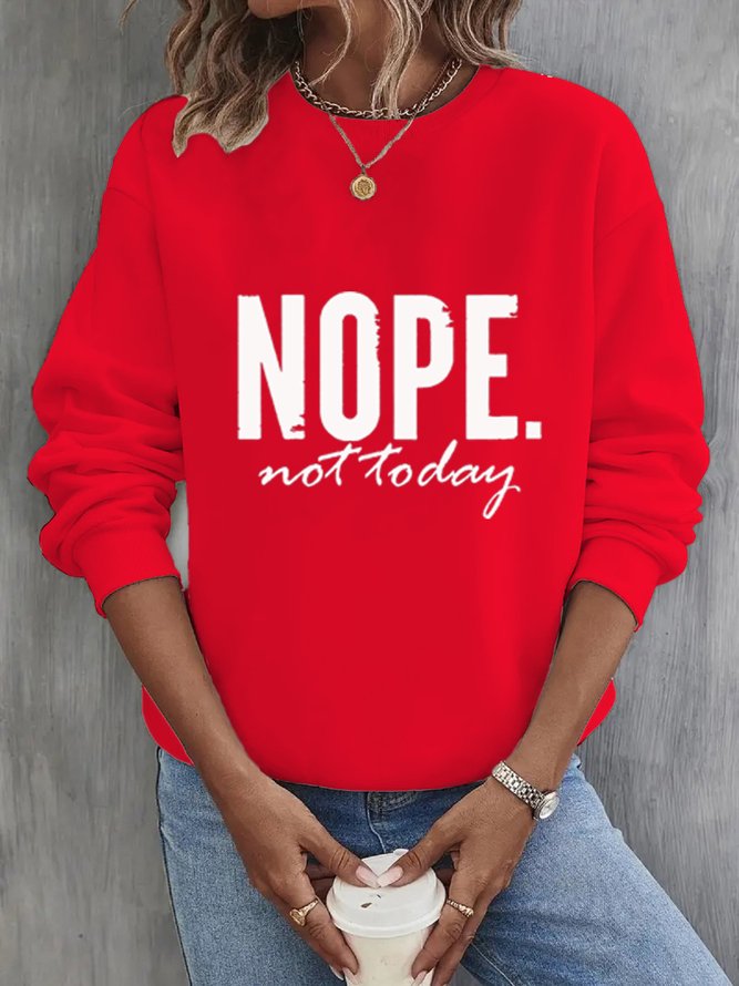 Text Letters Loose Sweatshirt