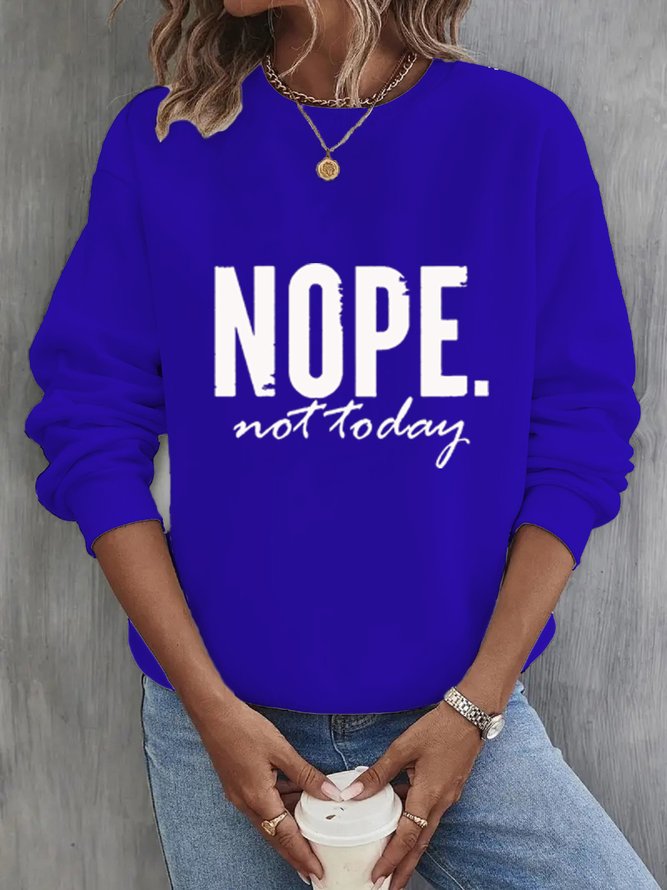Text Letters Loose Sweatshirt