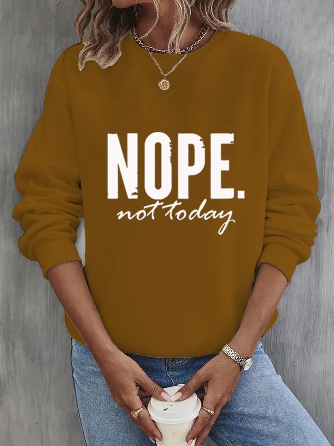 Text Letters Loose Sweatshirt